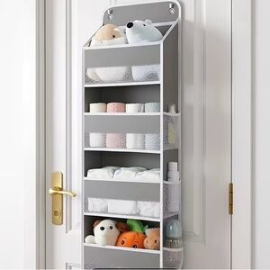 Amazon Over-the-Door Gray and White Hanging Closet Organizer